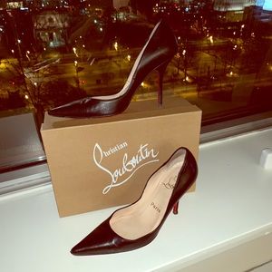 Christian Louboutin size 37 black leather pumps!
